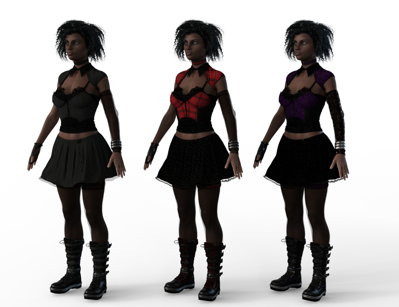 FBX- Lynsey Goth Girl Outfit FBX- Lynsey Goth Girl Outfit by: Paleo, 3D Models by Daz 3D