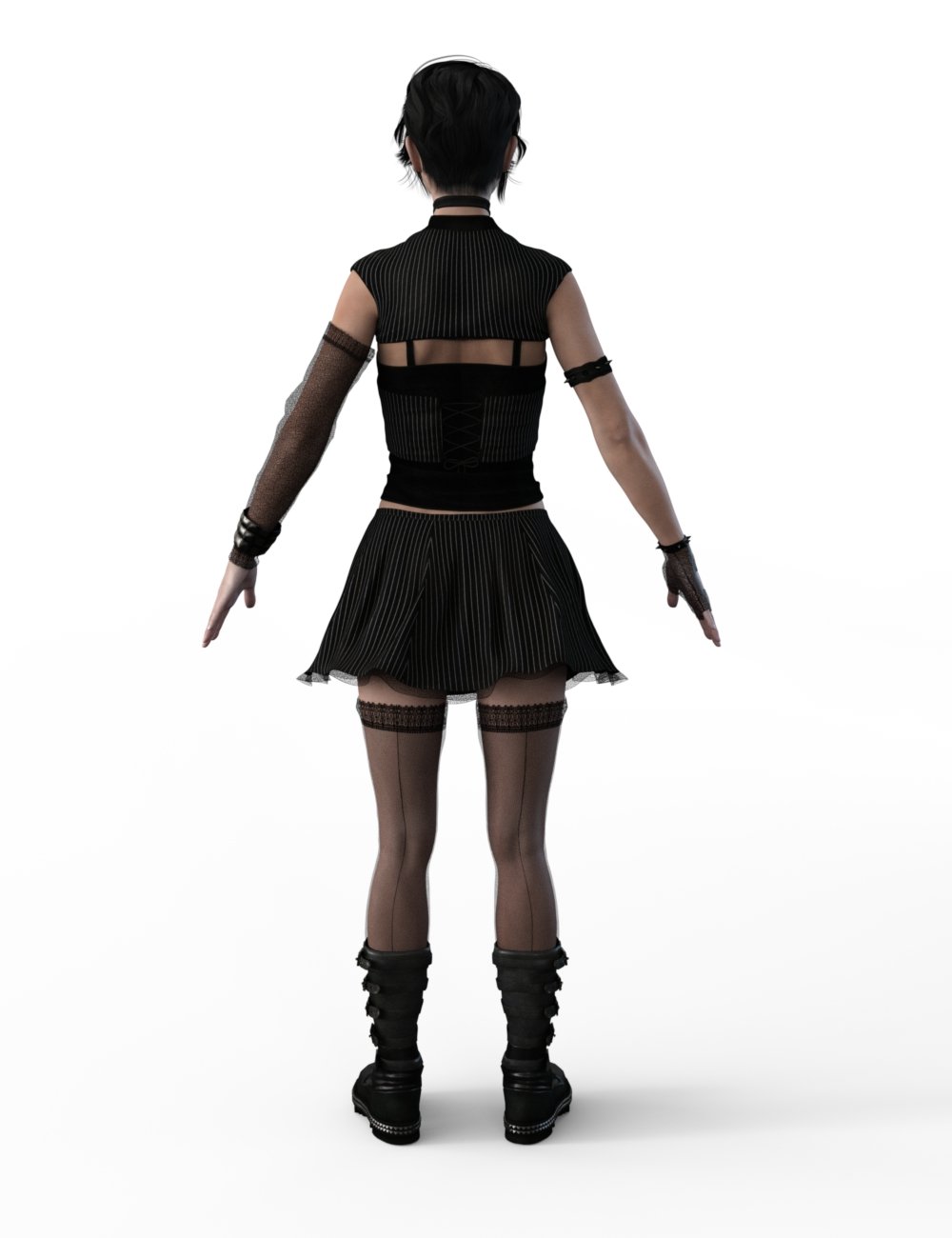 FBX- Mei Lin Goth Girl Outfit FBX- Mei Lin Goth Girl Outfit by: Paleo, 3D Models by Daz 3D