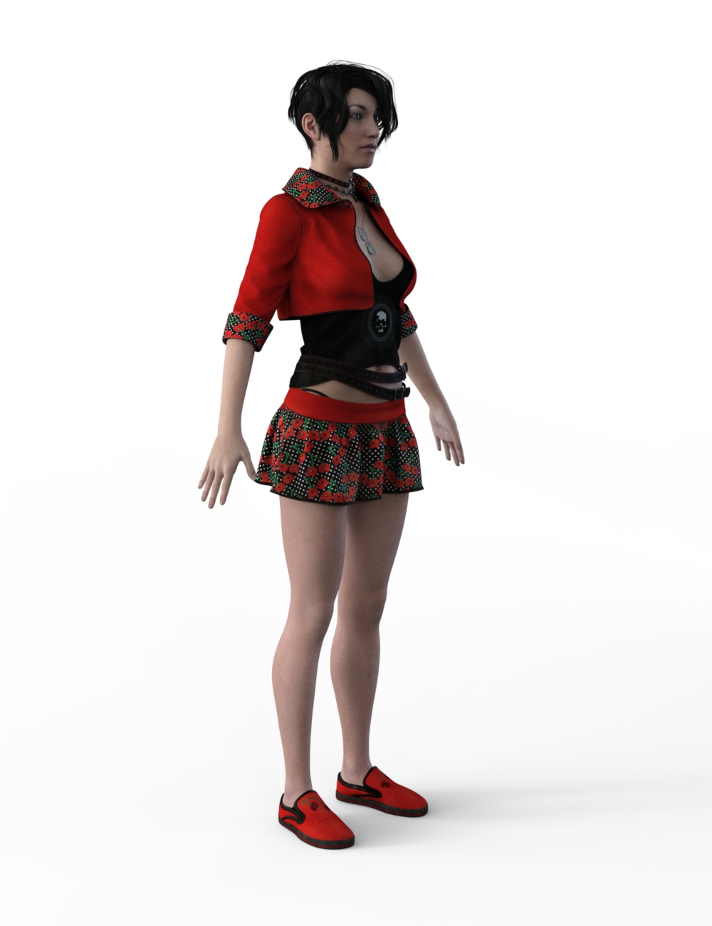 FBX- Base Female Cute Punk Outfit FBX- Base Female Cute Punk Outfit by: Paleo, 3D Models by Daz 3D