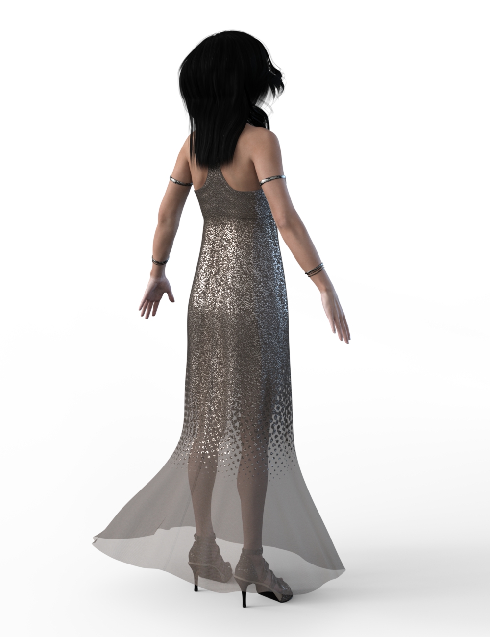 FBX- Mei Lin Maxi Dress Outfit by: Paleo, 3D Models by Daz 3D