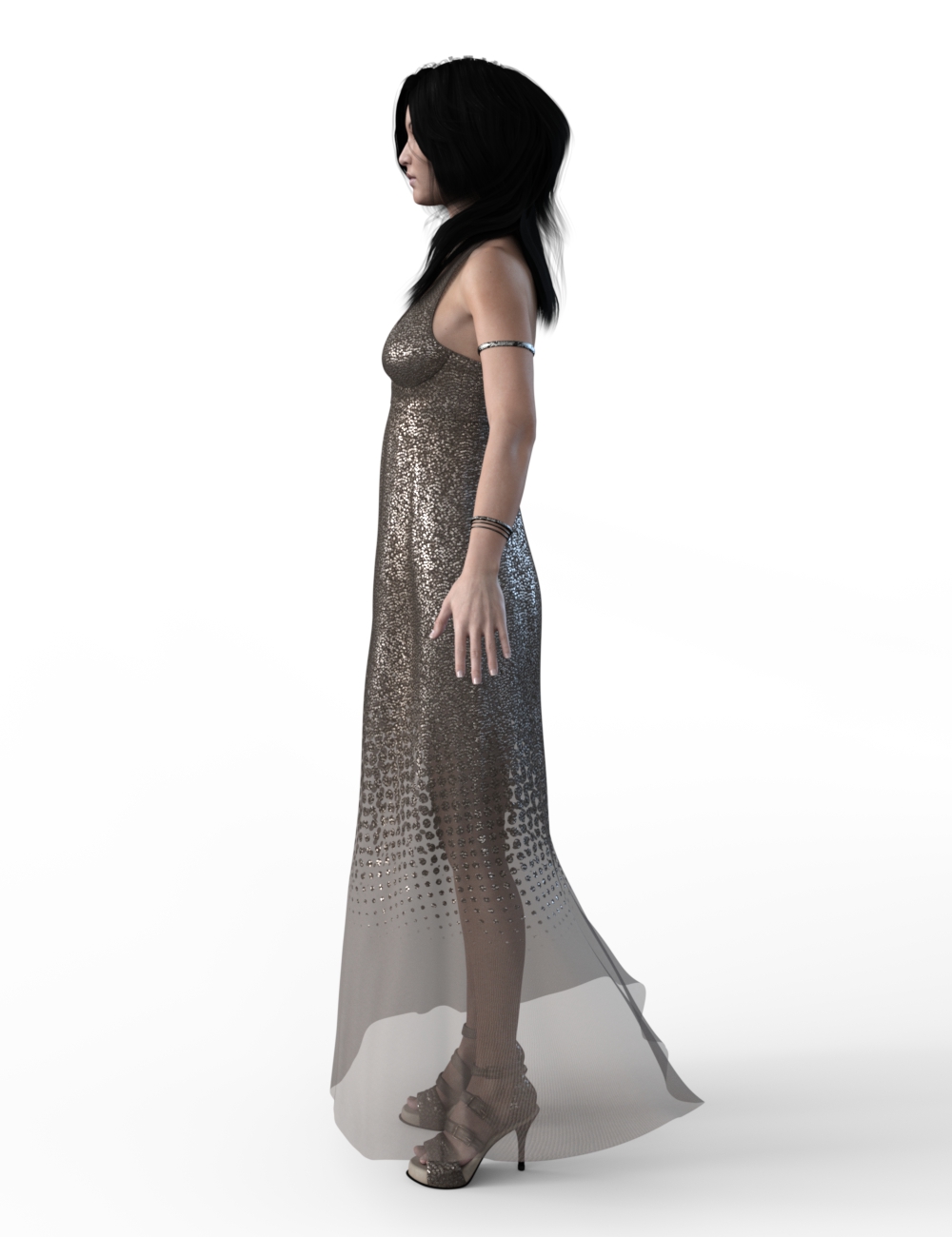 FBX- Mei Lin Maxi Dress Outfit by: Paleo, 3D Models by Daz 3D