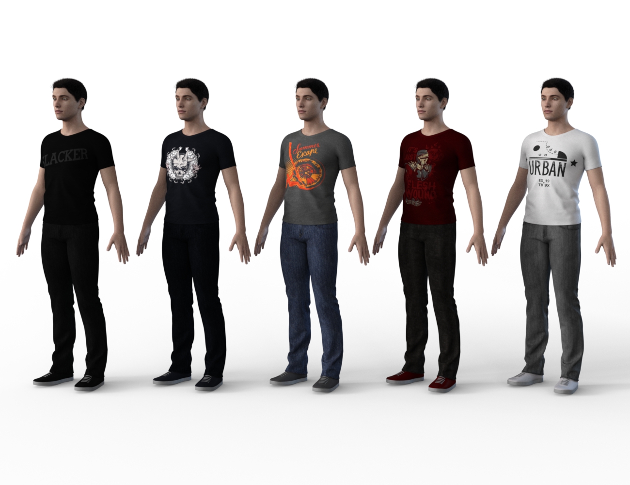 FBX- Base Male Slacker Outfit FBX- Base Male Slacker Outfit by: Paleo, 3D Models by Daz 3D