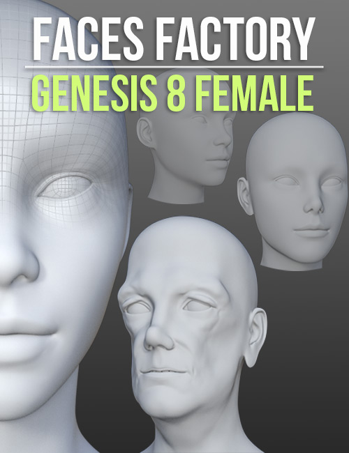 Faces Factory for Genesis 8 Female by: powerage, 3D Models by Daz 3D