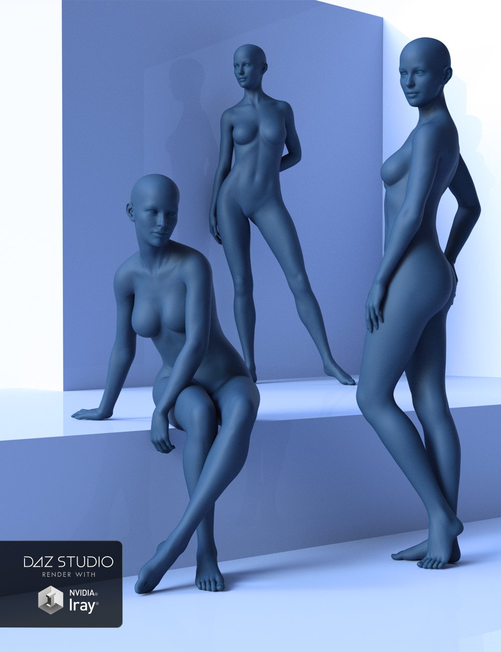 Shades of Blue Poses for Genesis 8 Female and Victoria 8 by: Faber Inc, 3D Models by Daz 3D
