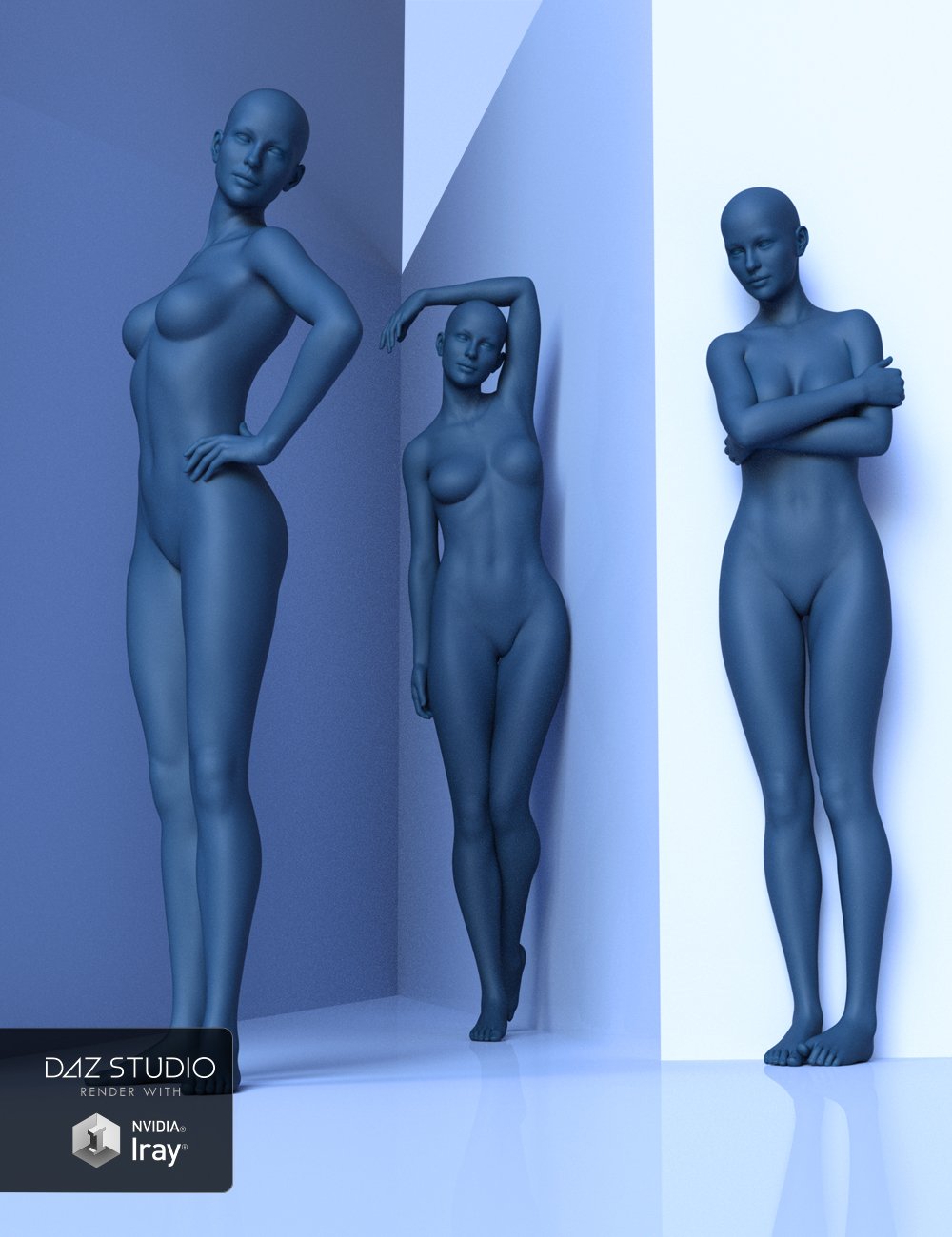 Shades of Blue Poses for Genesis 8 Female and Victoria 8 by: Faber Inc, 3D Models by Daz 3D