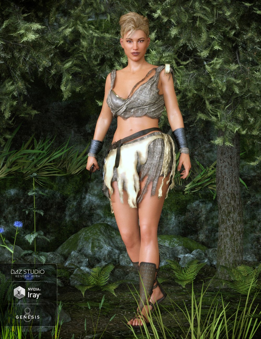 Barbarian Warrior Outfit Textures by: Linday, 3D Models by Daz 3D