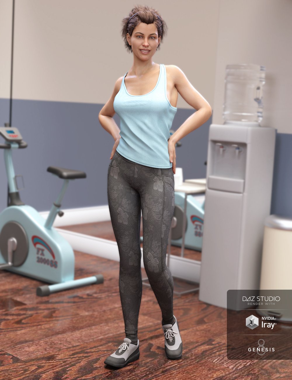 Gym Wear Outfit for Genesis 8 Female(s) by: ArienMada, 3D Models by Daz 3D