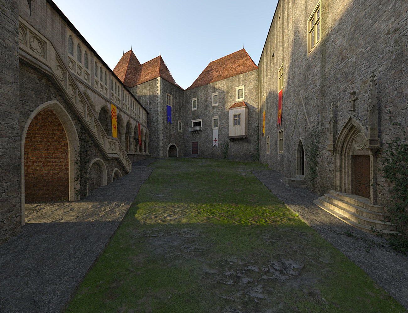 Medieval Castle Medieval Castle by: bitwelder, 3D Models by Daz 3D