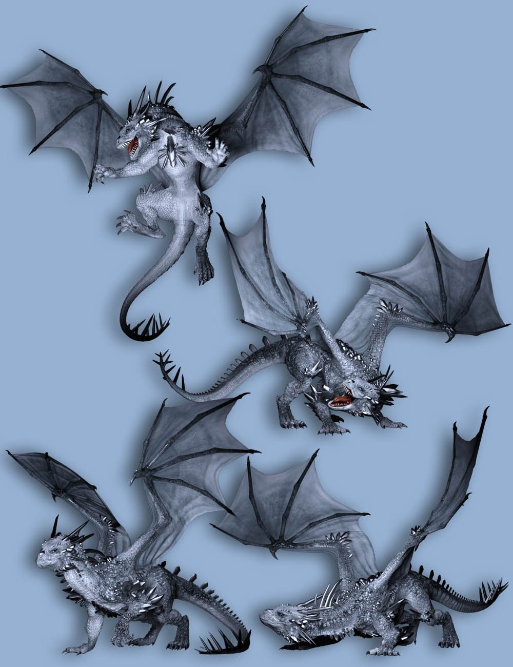 Capsces Poses for Crystal Dragon Capsces Poses for Crystal Dragon by: Capsces Digital Ink, 3D Models by Daz 3D