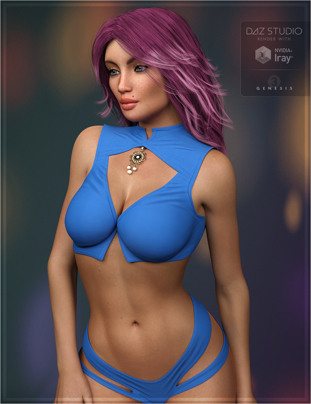Lizzie for Genesis 3 Female by: OziChick, 3D Models by Daz 3D