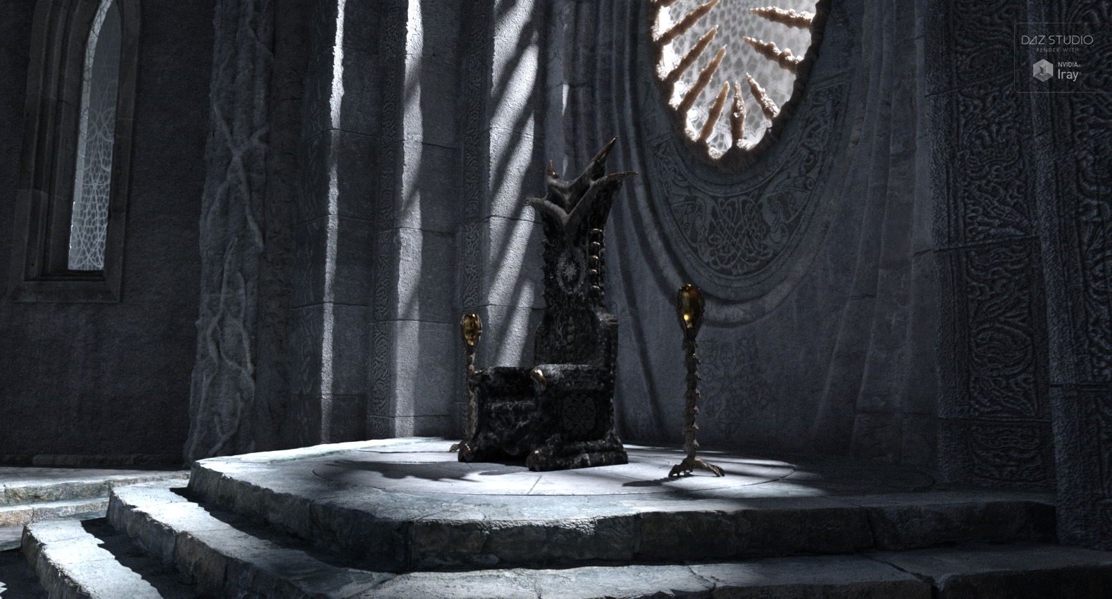 Fantasy Throne Room by: Aako, 3D Models by Daz 3D