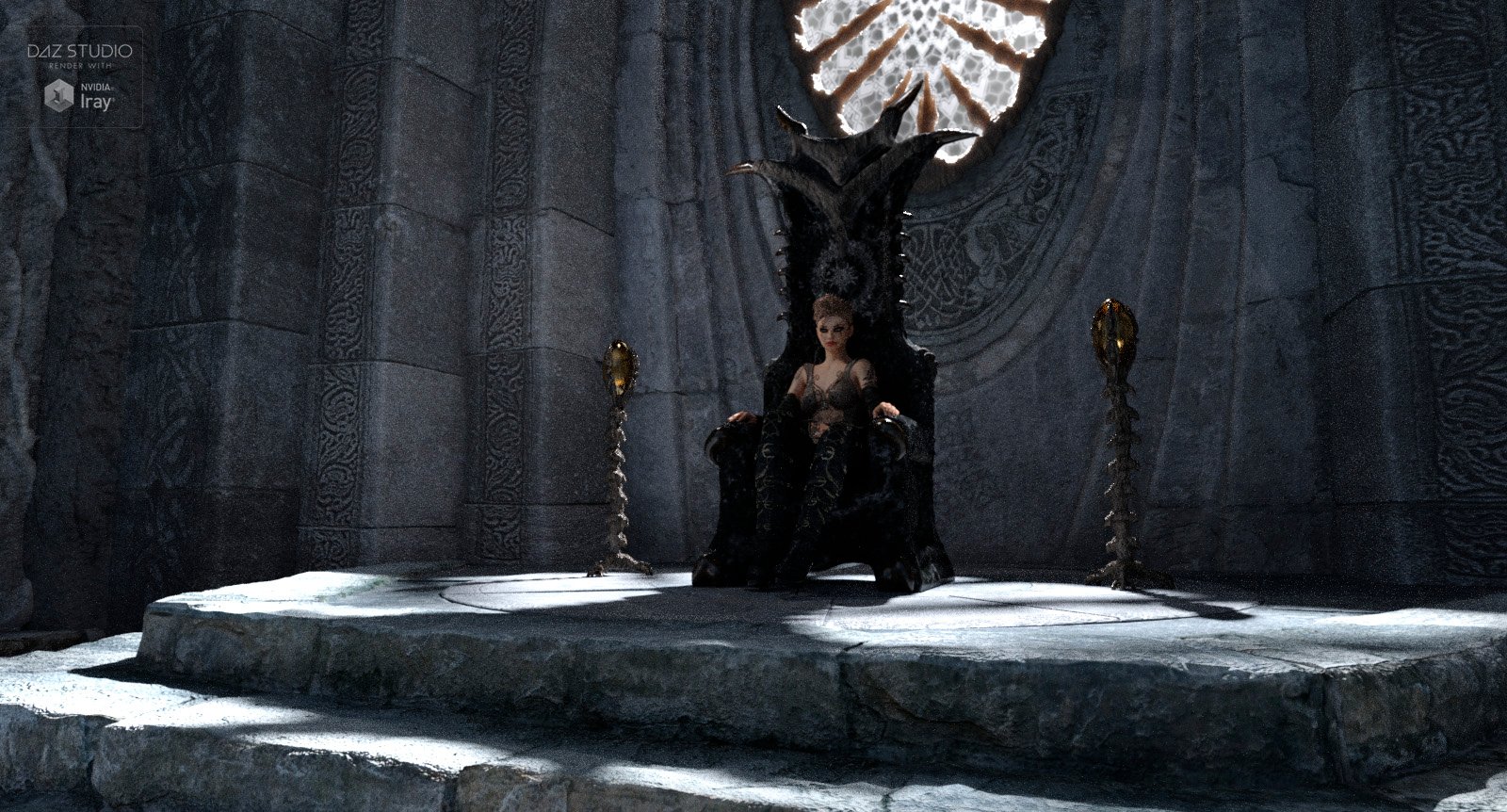 Fantasy Throne Room Fantasy Throne Room by: Aako, 3D Models by Daz 3D