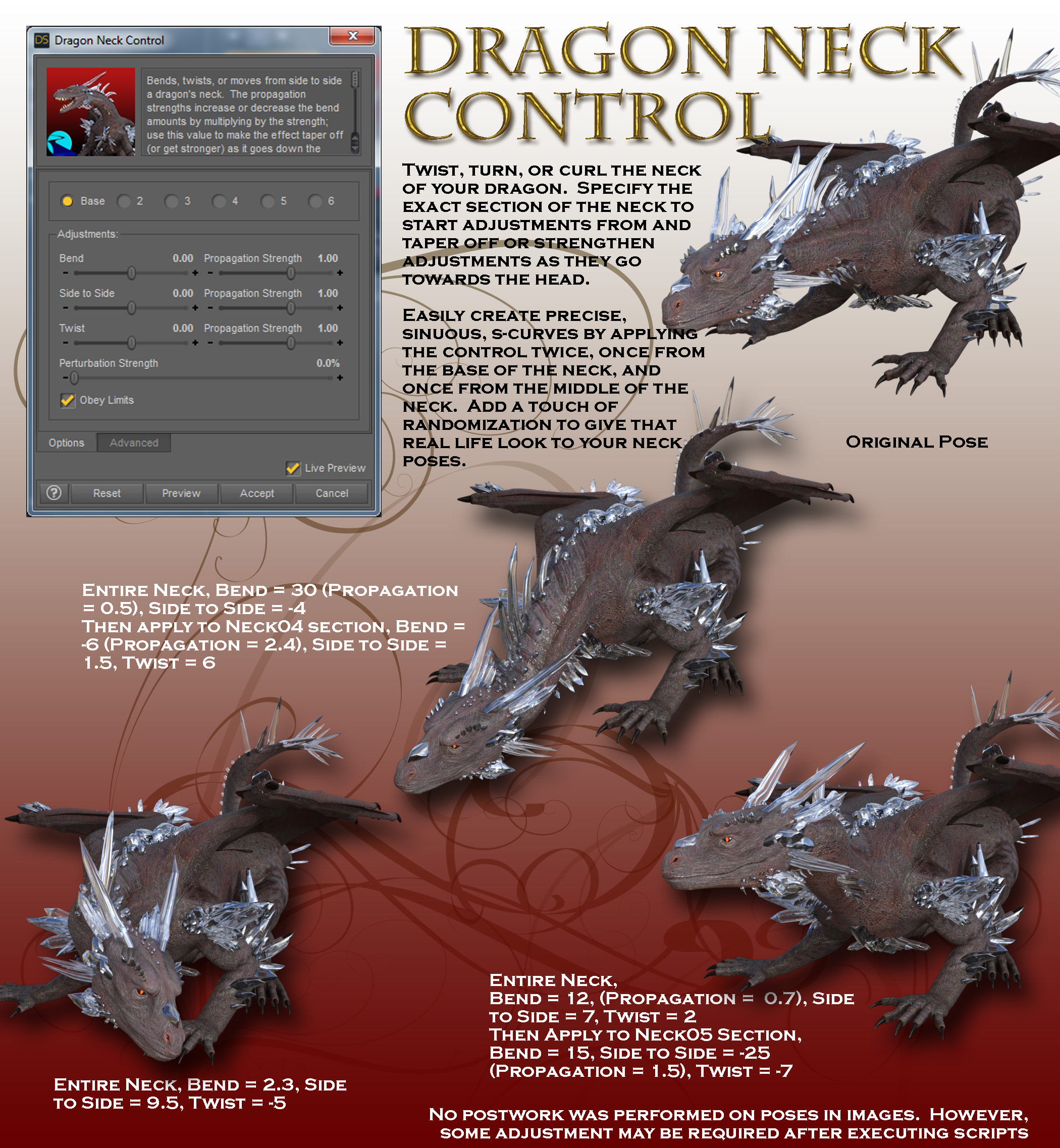 Dragon Master Pose Control for Dragon 3 and Crystal Dragon by: RiverSoft Art, 3D Models by Daz 3D