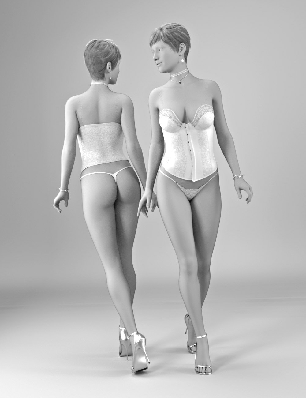 Angels Secrets Lingerie and Poses for Genesis 3 and 8 Female(s) by: Val3dart, 3D Models by Daz 3D