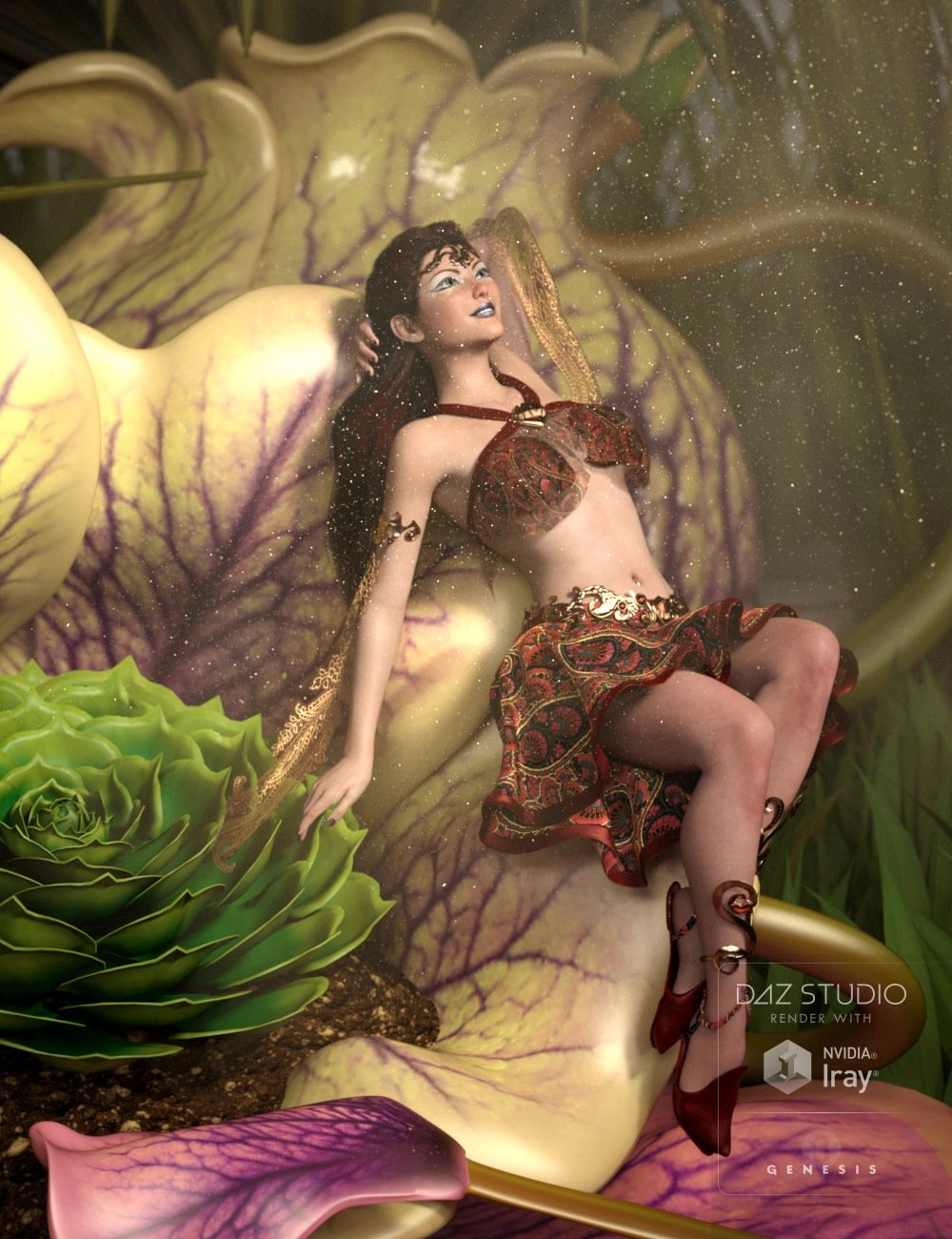 Celinette - Human and Fairy for Genesis 3 Female by: 3D-GHDesign, 3D Models by Daz 3D