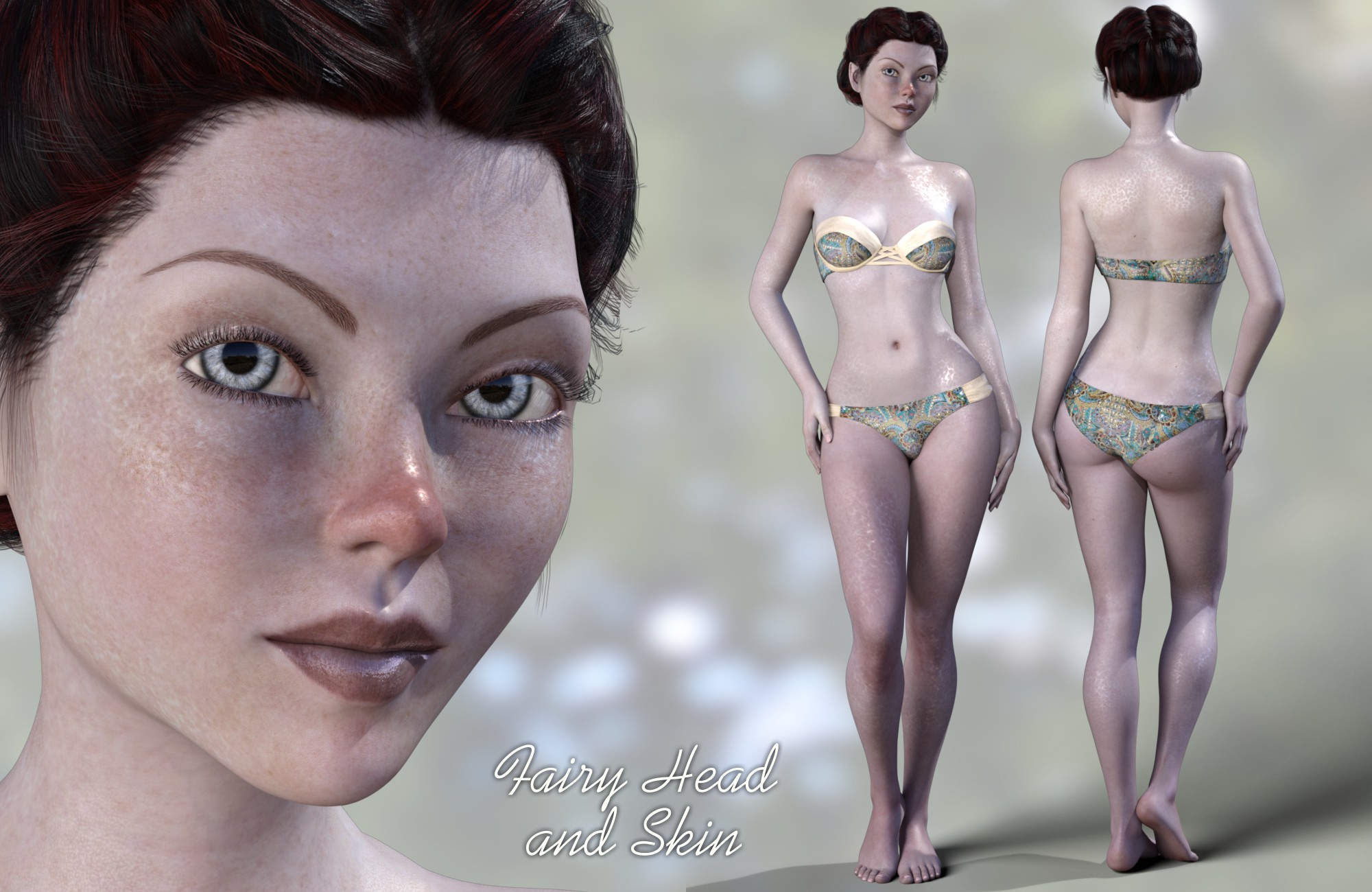 Celinette - Human and Fairy for Genesis 3 Female by: 3D-GHDesign, 3D Models by Daz 3D