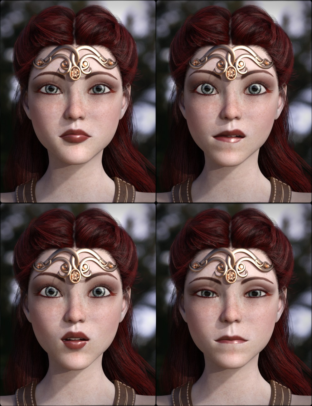 Celinette Expressions and Smile Morphs for Genesis 3 Female by: 3D-GHDesign, 3D Models by Daz 3D