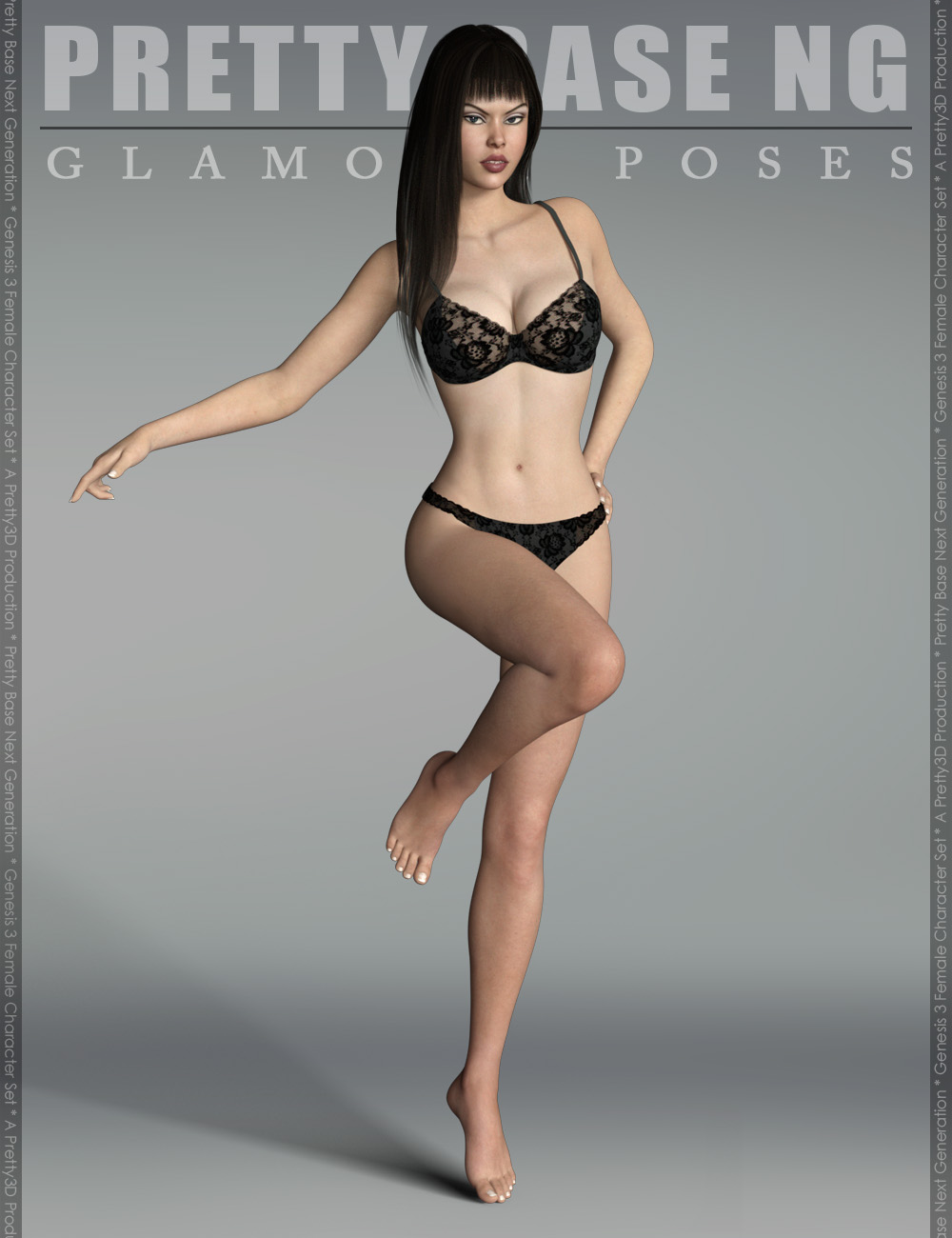 Pretty Base NG Poses for Genesis 3 Female(s) by: Mytilus, 3D Models by Daz 3D