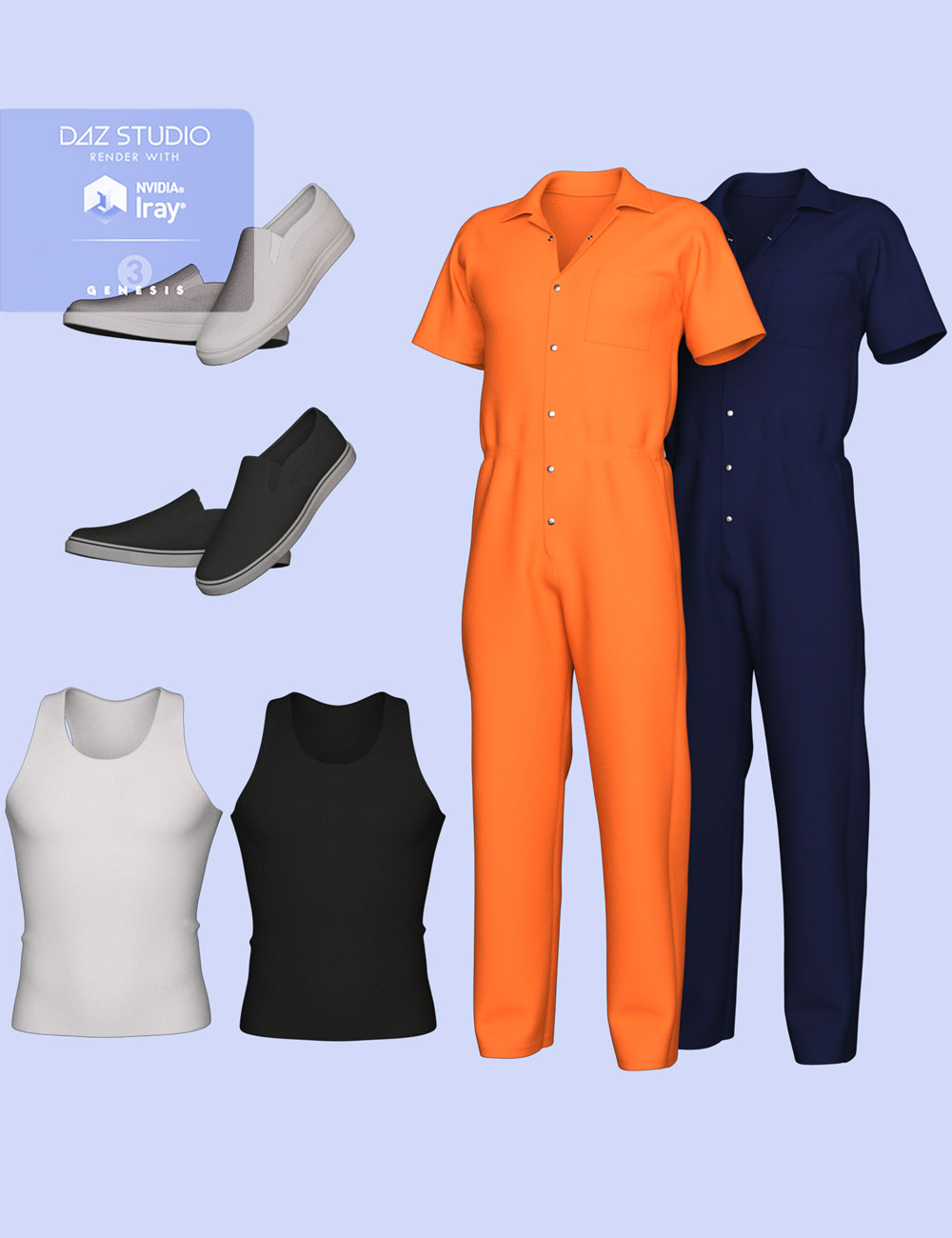 H&C Prisoner Clothing B for Genesis 3 Male(s) H&C Prisoner Clothing B for Genesis 3 Male(s) by: IH Kang, 3D Models by Daz 3D