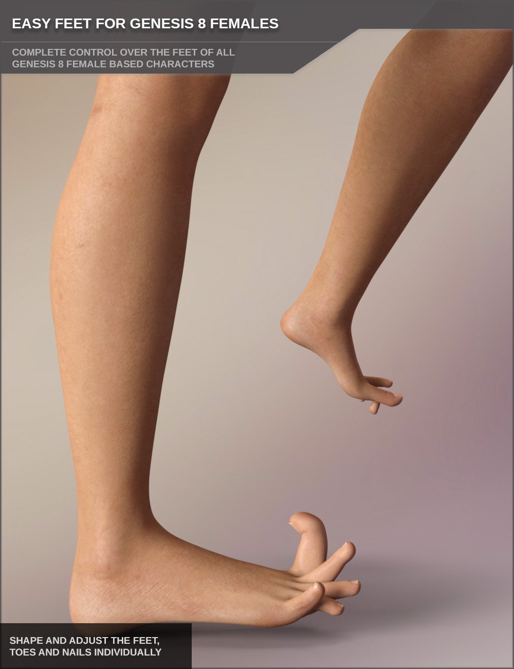 Easy Feet for Genesis 8 Female(s) by: SF-Design, 3D Models by Daz 3D