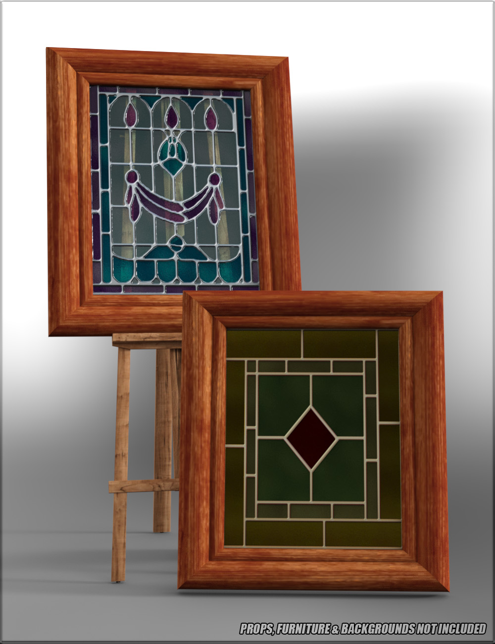 Stained Glass Iray Shaders by: vyktohria, 3D Models by Daz 3D