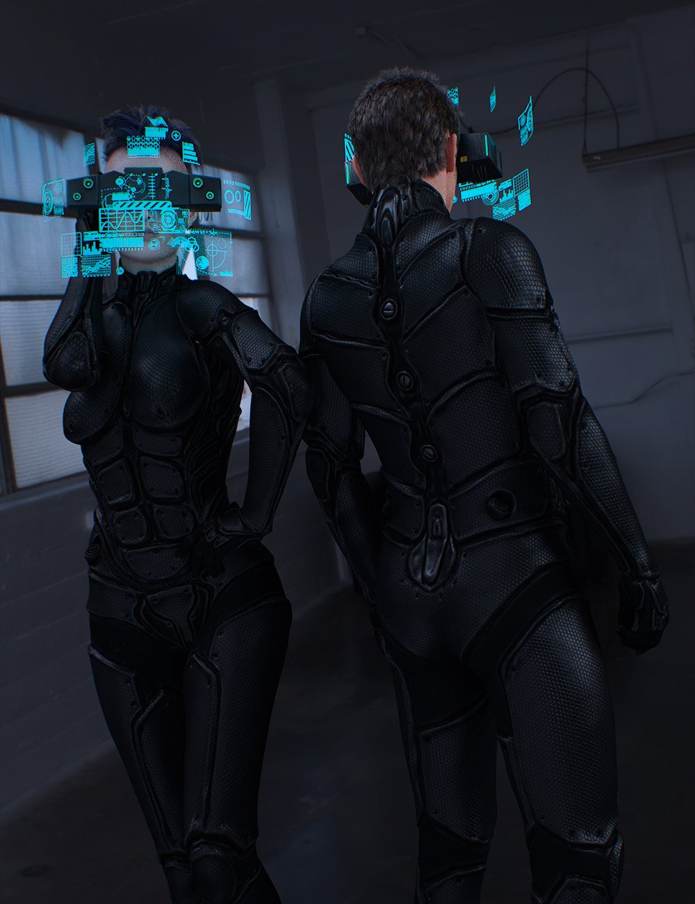 Sci-Fi Head Gear for Genesis 3 by: , 3D Models by Daz 3D