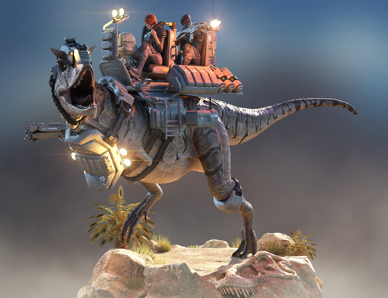 Carnotaurus Warpath Armor by: Herschel Hoffmeyer, 3D Models by Daz 3D