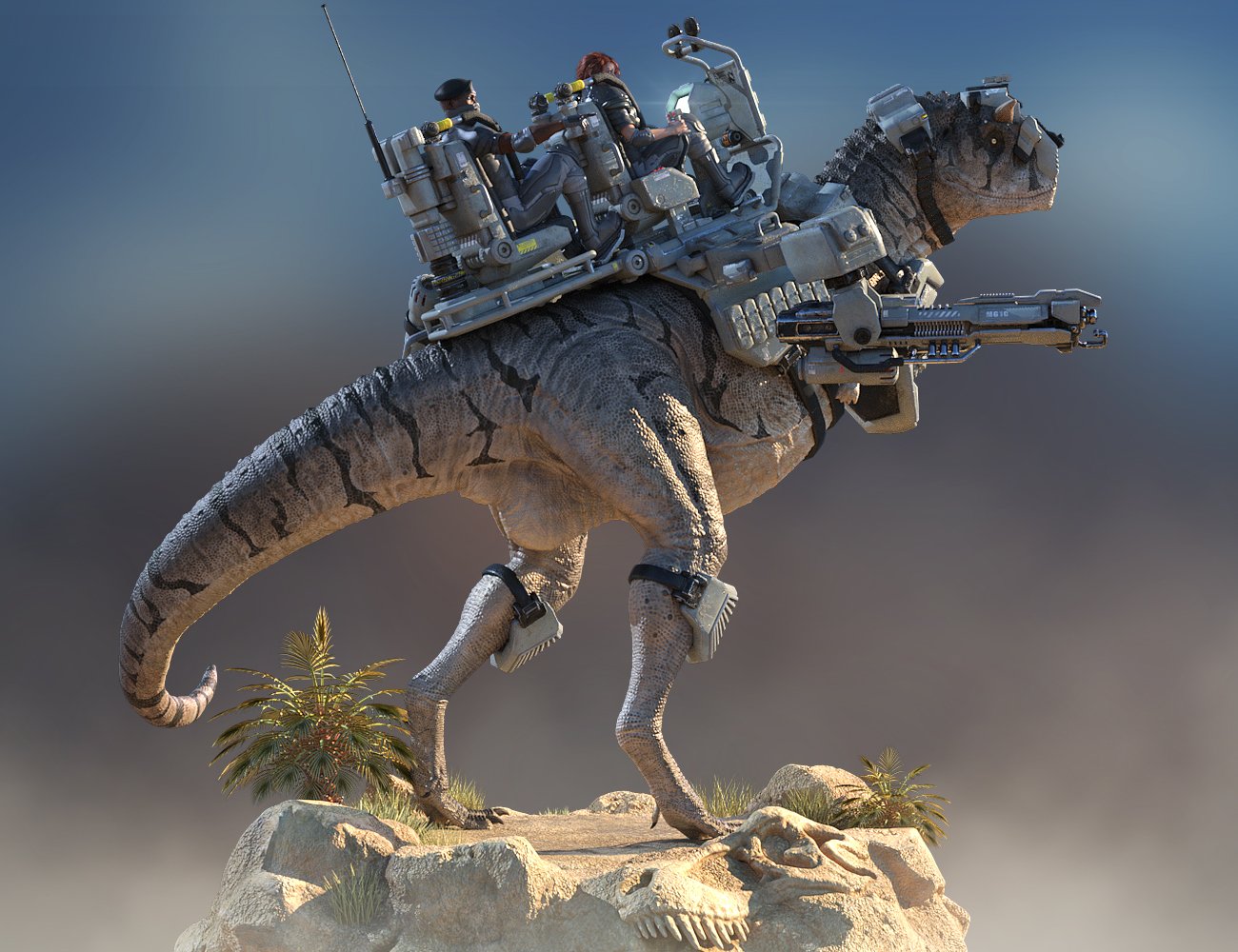 Carnotaurus Warpath Armor by: Herschel Hoffmeyer, 3D Models by Daz 3D