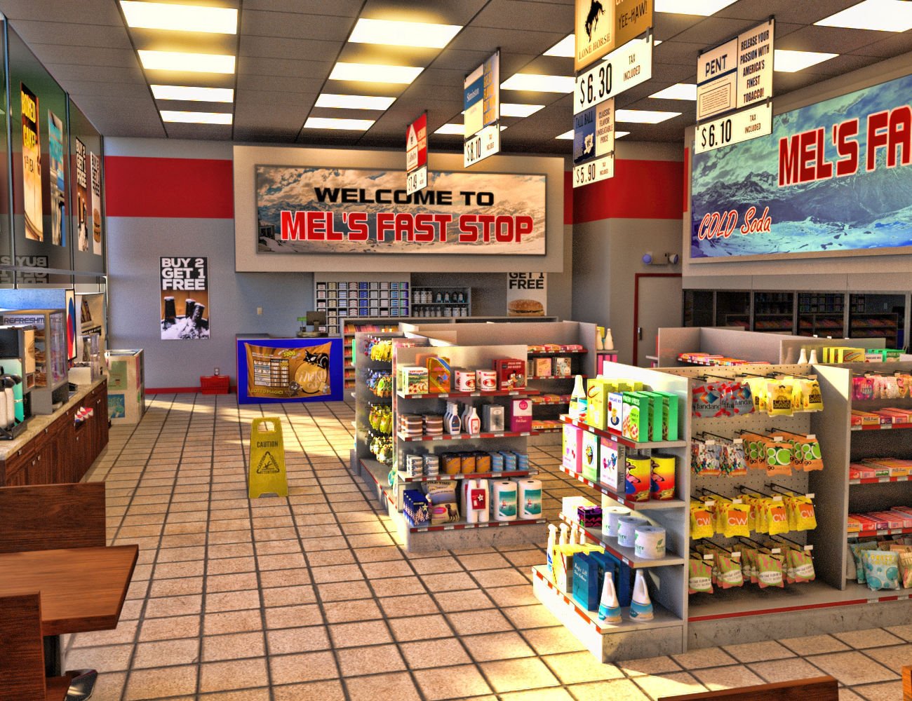 Corner Store and Poses for Genesis 3 Male and Female by: Fugazi1968, 3D Models by Daz 3D