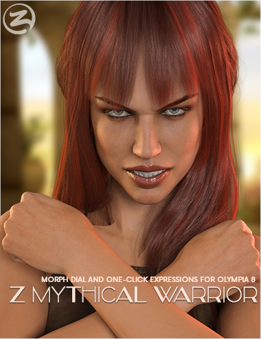 Z Mythical Warrior - Dialable and One-Click Expressions for Olympia 8 by: Zeddicuss, 3D Models by Daz 3D
