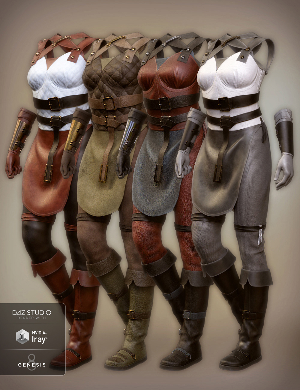 Rebel Rogue Outfit Textures by: Mely3D, 3D Models by Daz 3D