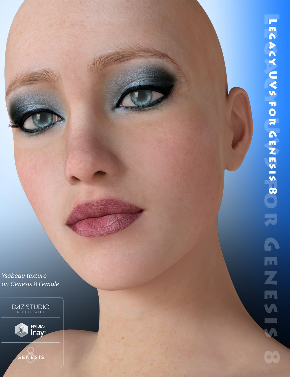 Legacy UVs for Genesis 8: Genesis 2 Female by: Cayman Studios, 3D Models by Daz 3D