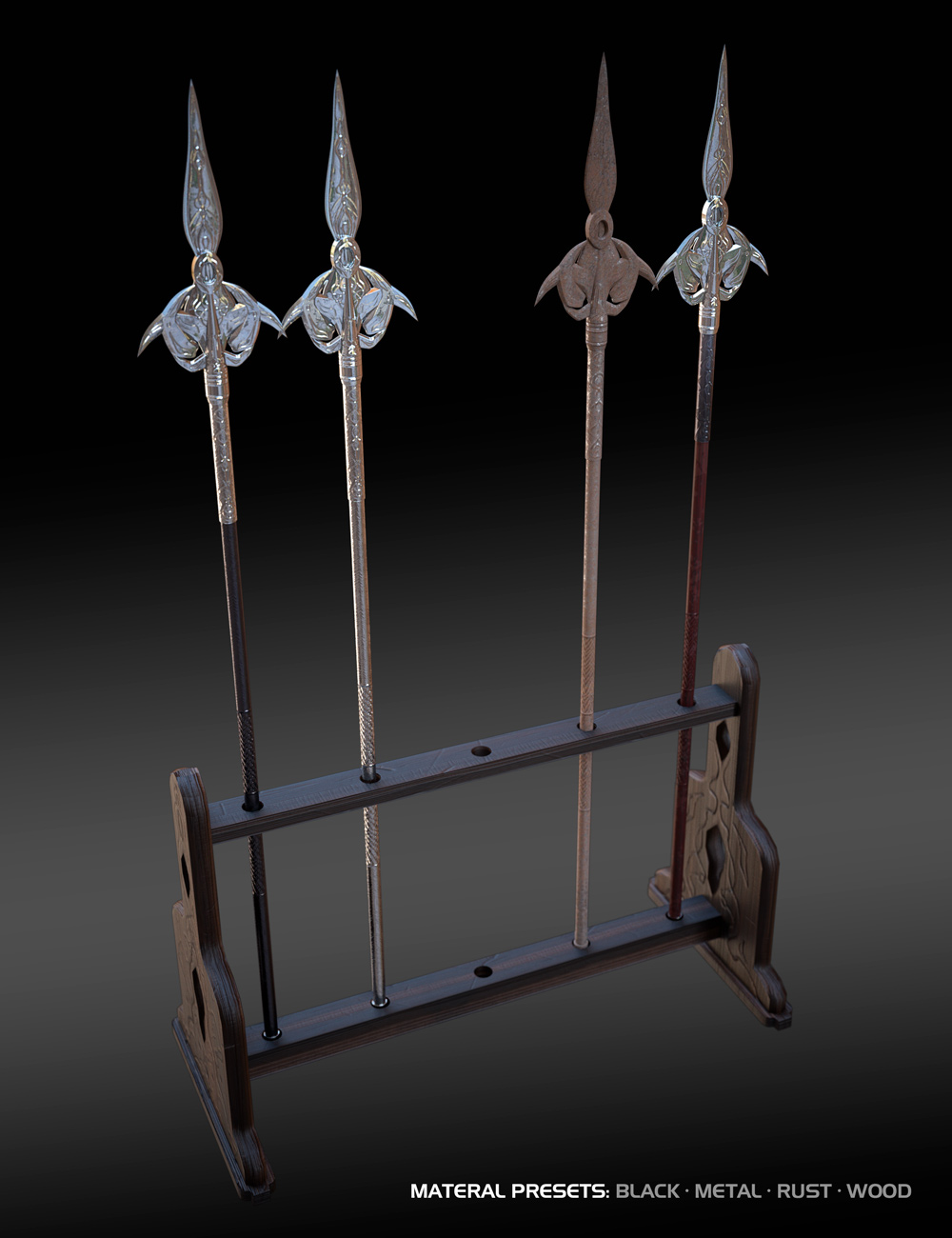 Razor Spear Set by: UnderConstruction, 3D Models by Daz 3D