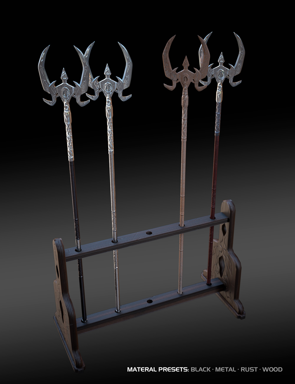 Razor Spear Set by: UnderConstruction, 3D Models by Daz 3D