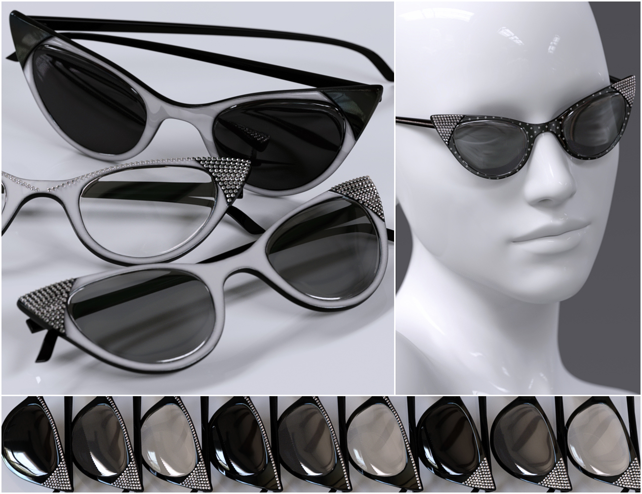 VRV Raine Glasses VRV Raine Glasses by: VRVirtuososTooth Fairy, 3D Models by Daz 3D