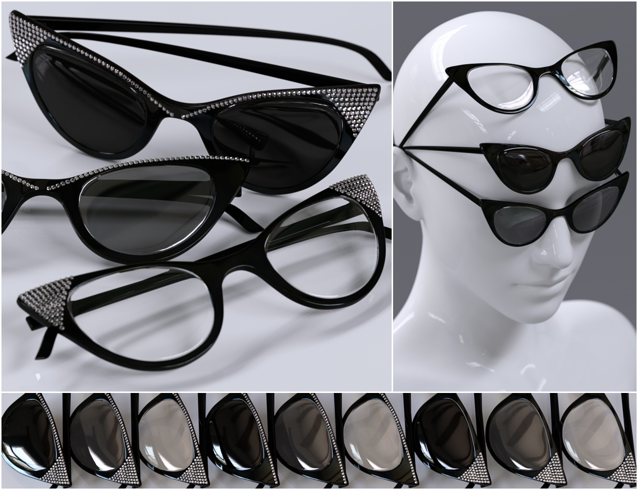 VRV Raine Glasses by: VRVirtuososTooth Fairy, 3D Models by Daz 3D