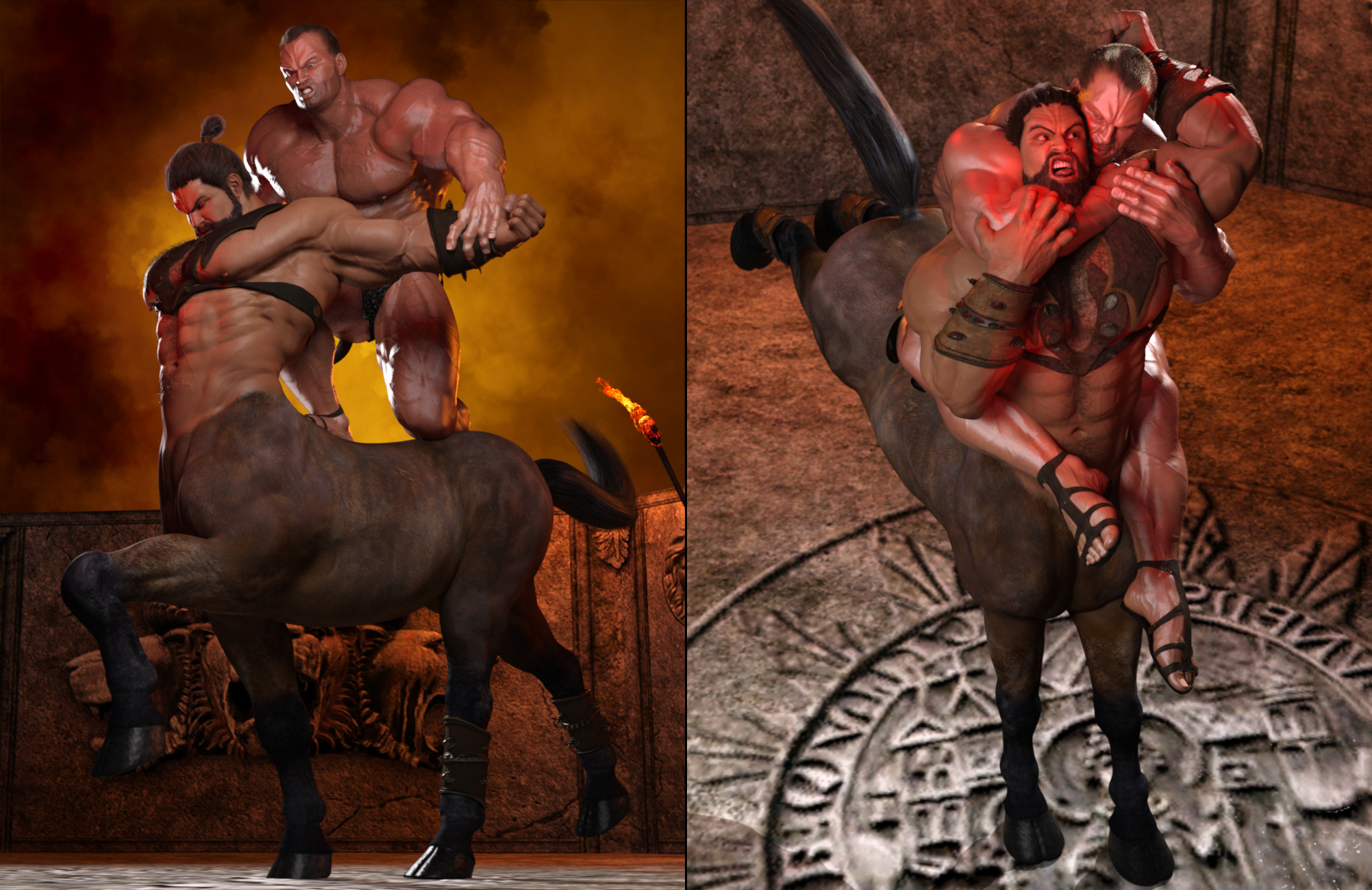 Nemesis: Hercules vs Nessus by: SimonWM, 3D Models by Daz 3D