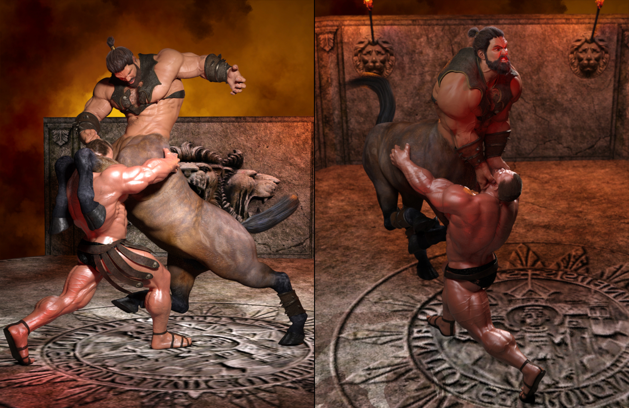 Nemesis: Hercules vs Nessus by: SimonWM, 3D Models by Daz 3D