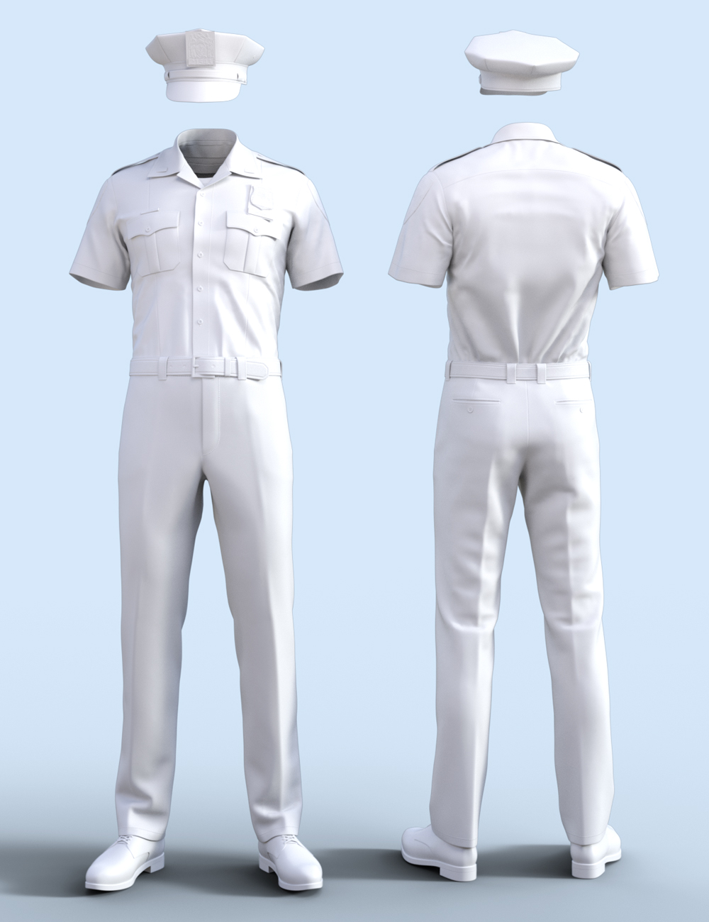 H&C Police Uniform for Genesis 3 Male(s) by: IH Kang, 3D Models by Daz 3D
