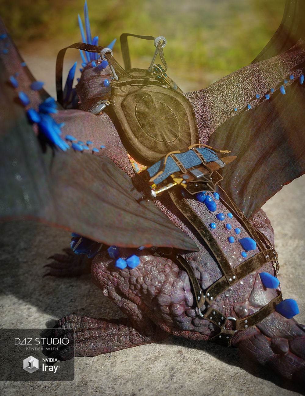 Crystal Dragon Saddle by: Anna BenjaminBarbara Brundon, 3D Models by Daz 3D