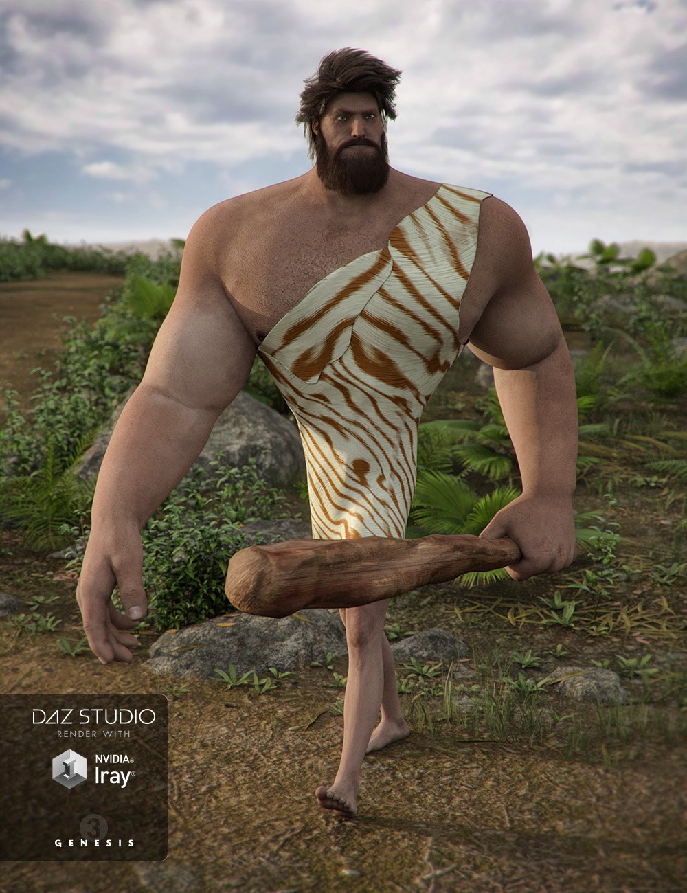 Caveman Outfit for Multi-Man by: , 3D Models by Daz 3D