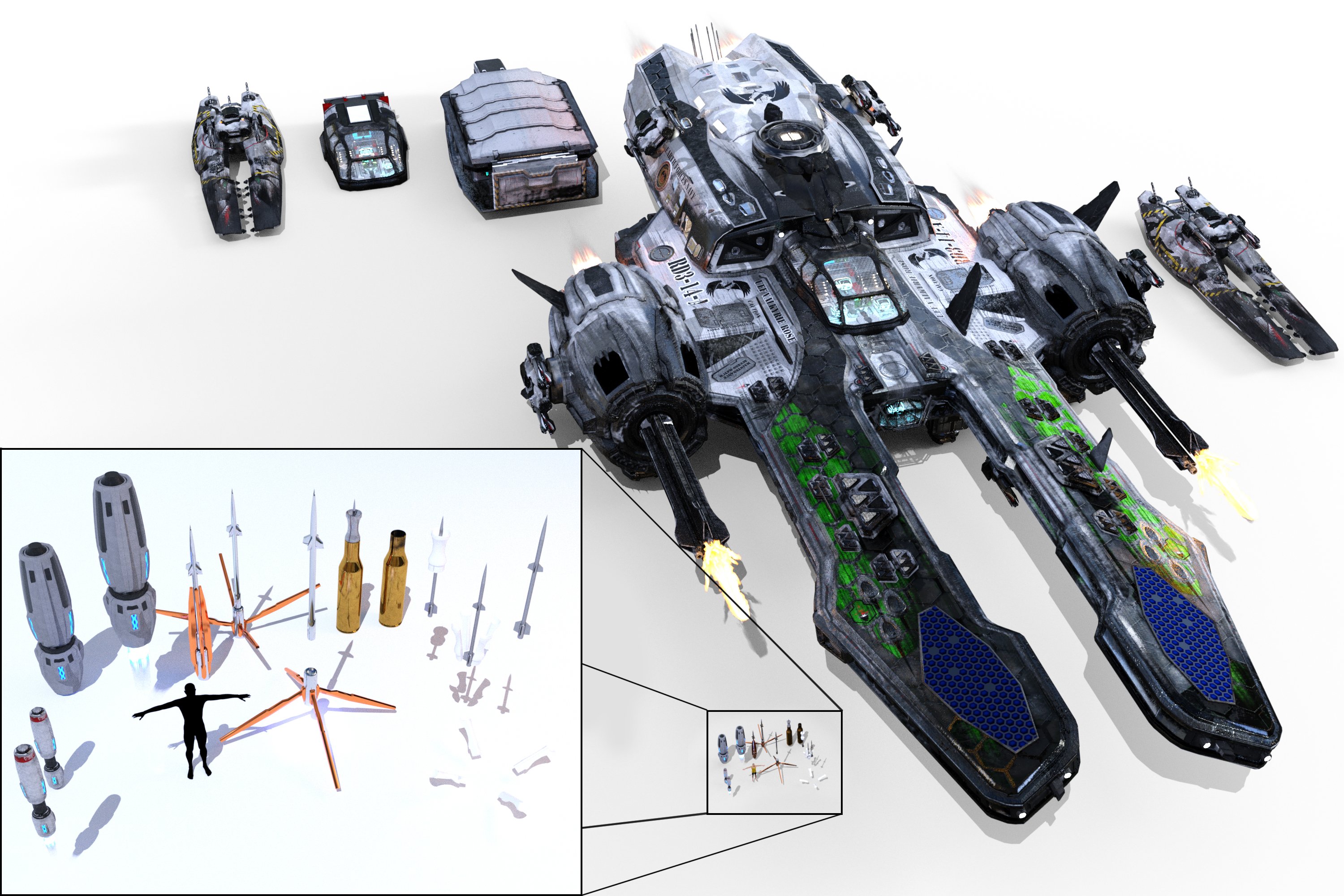 Arachnid Class Transport by: Kara Pitat, 3D Models by Daz 3D