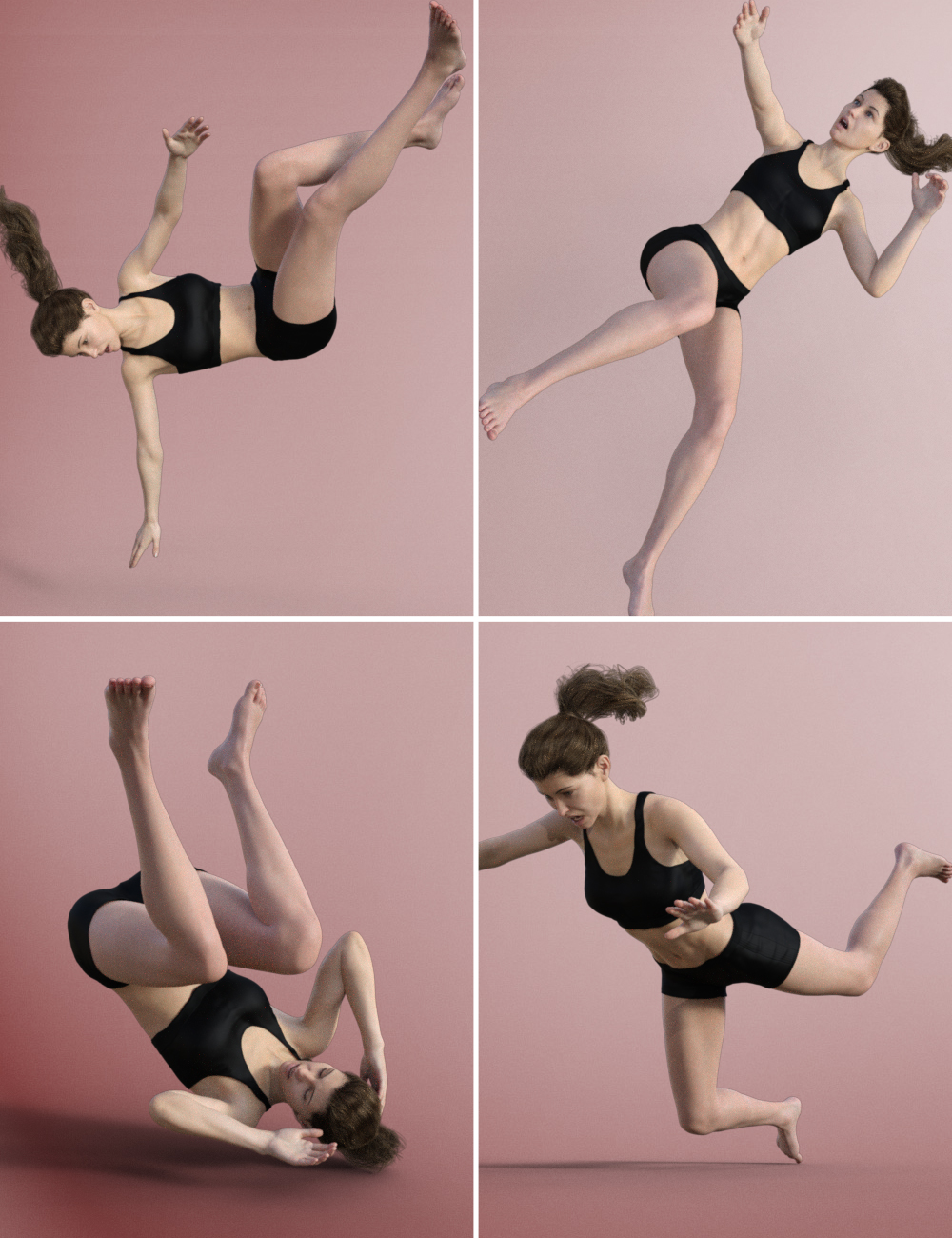 Falling Down Poses for Genesis 8 Female and Victoria 8 by: JWolf, 3D Models by Daz 3D