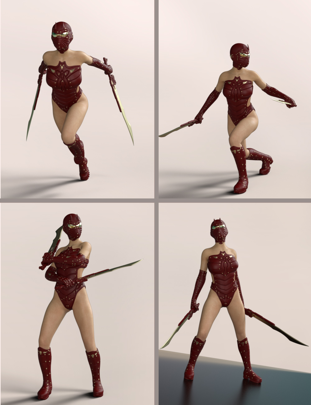 Quixotry's Poses for Autumn Soldier by: Quixotry, 3D Models by Daz 3D