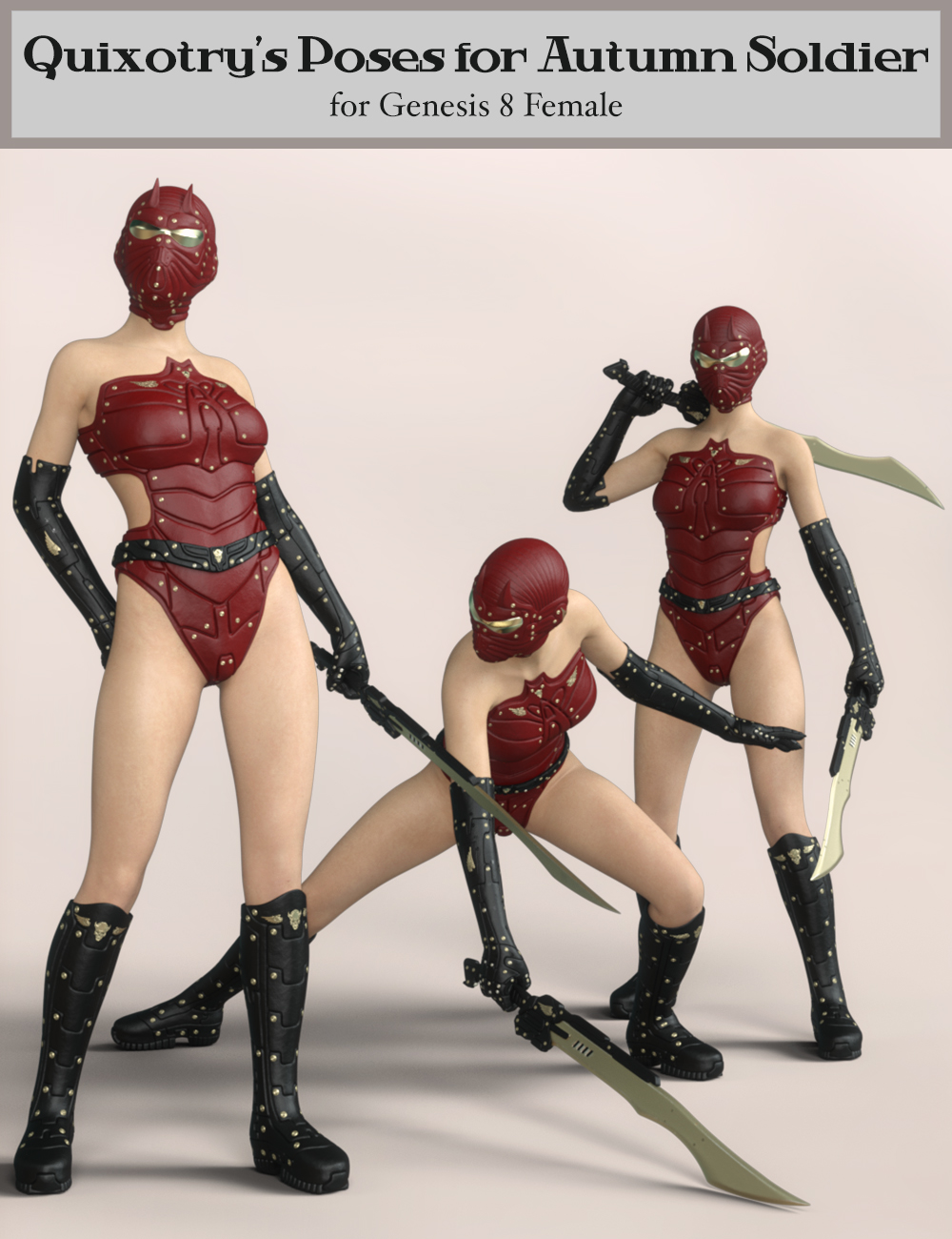 Quixotry's Poses for Autumn Soldier Quixotry's Poses for Autumn Soldier by: Quixotry, 3D Models by Daz 3D