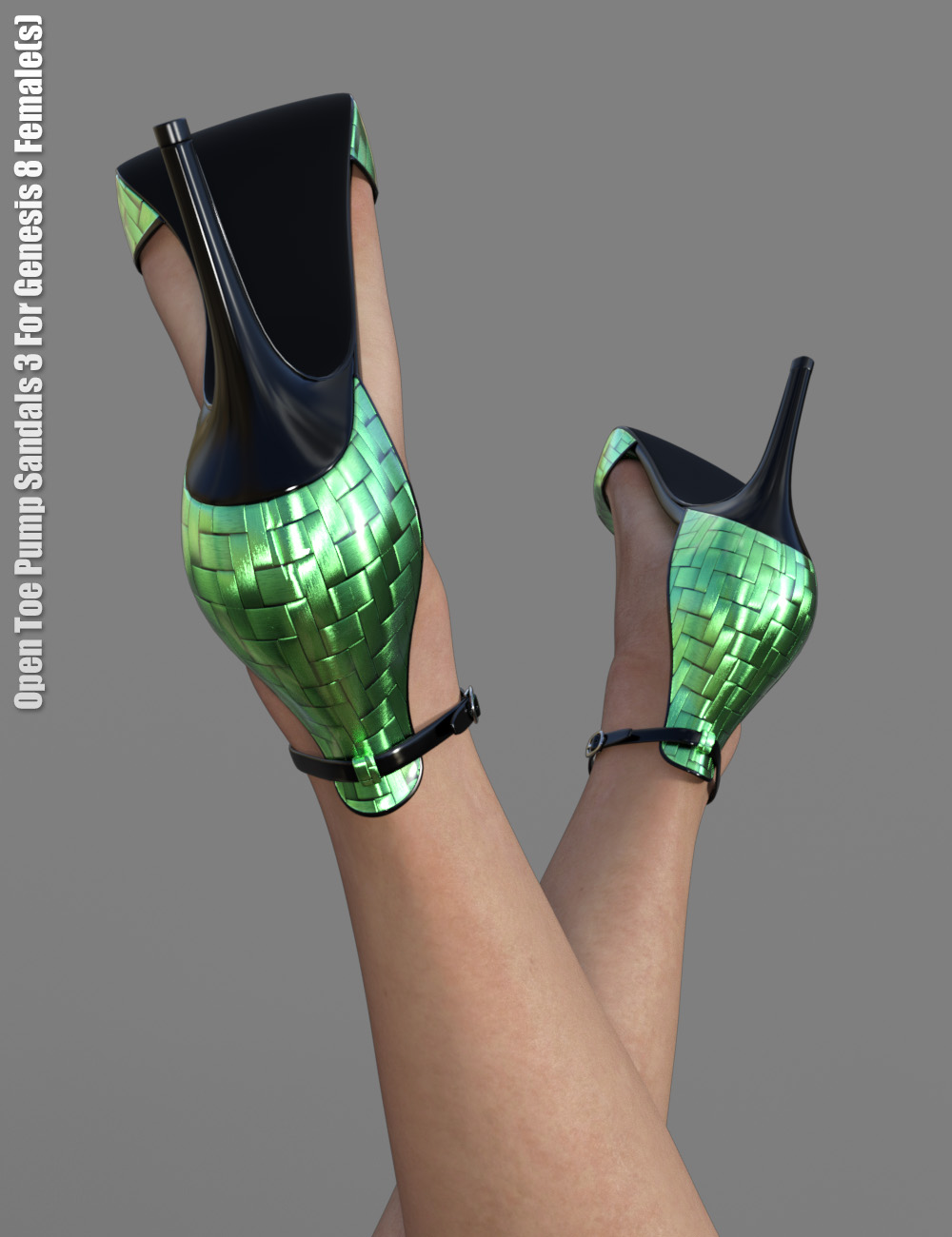 Open Toe Pump Sandals 3 for Genesis 8 Female(s) by: dx30, 3D Models by Daz 3D