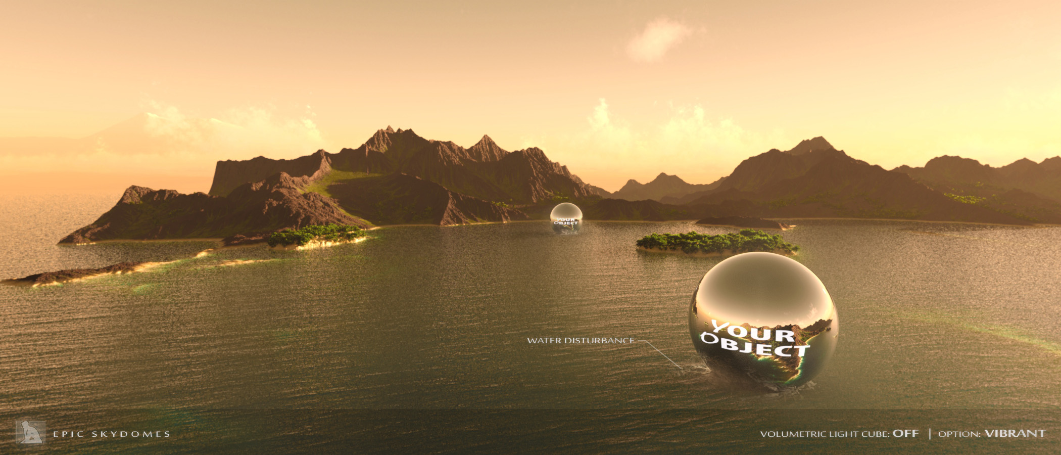 Epic Skydomes - Ocean Mountain Sunset HDRI by: ThePhilosopher, 3D Models by Daz 3D