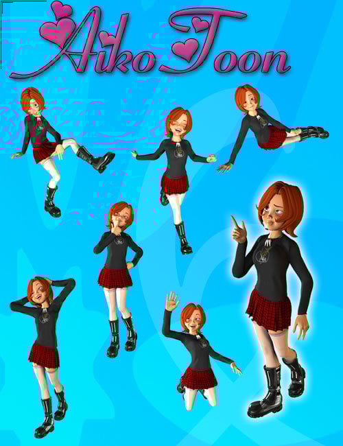 Aiko Toon: Posing Pretty Aiko Toon: Posing Pretty by: Cris Palomino, 3D Models by Daz 3D