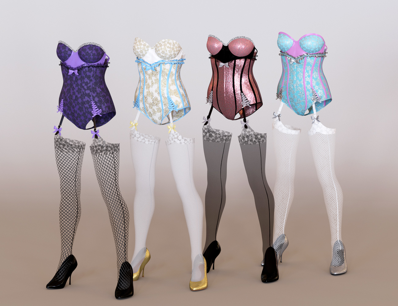 Burlesque Outfit Textures by: Mely3D, 3D Models by Daz 3D