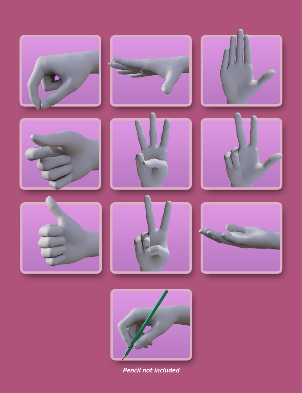 Hands for Genesis 3 & 8 Female by: Leo Lee, 3D Models by Daz 3D
